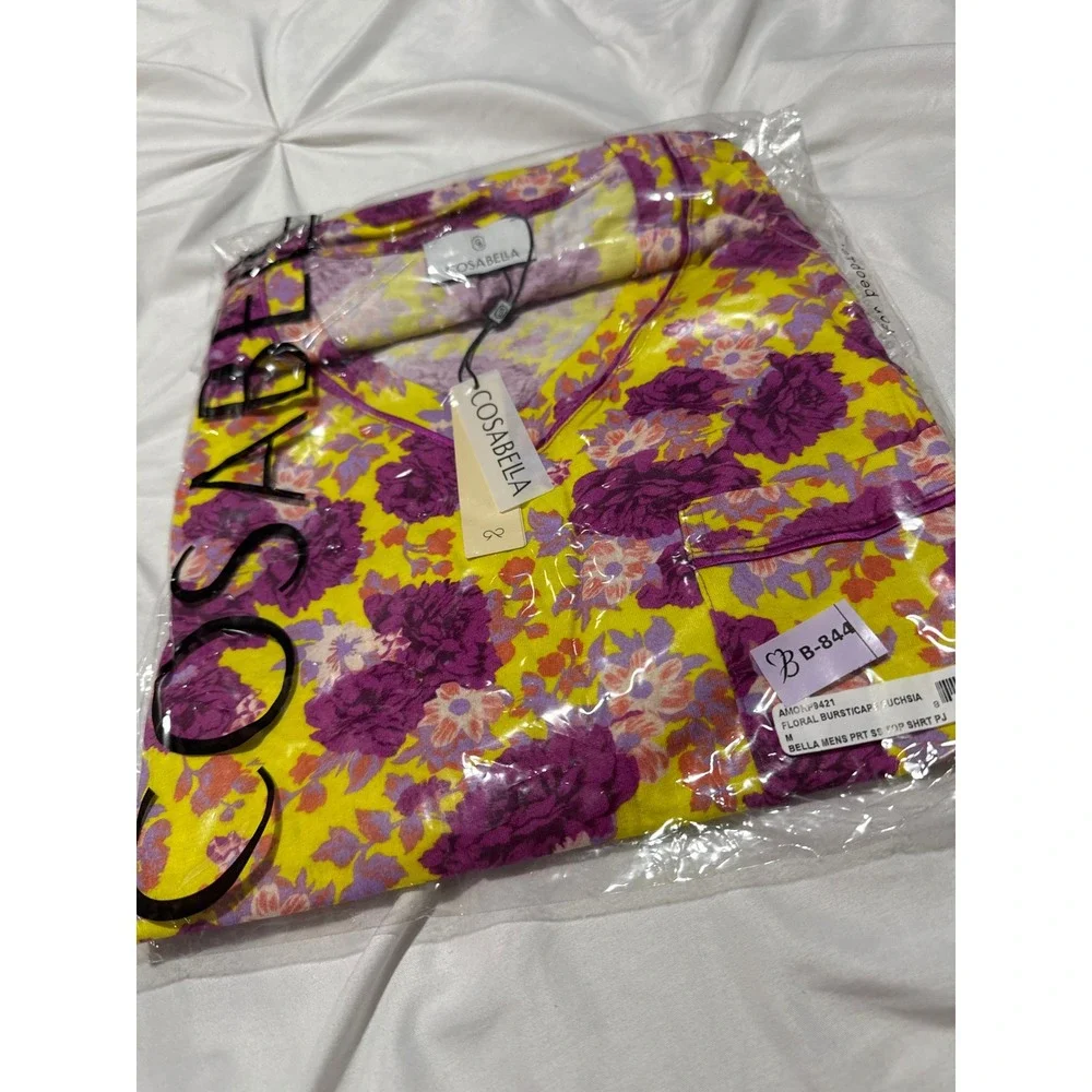 Cosabella Men's Designer V-Neck‎ Pajama Shorts Set Size M